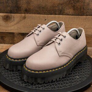 DR MARTENS PLATFORM OXFORDS MENS ANKLE BOOTS PINKY BEIGE LEATHER LOW SIZE 11